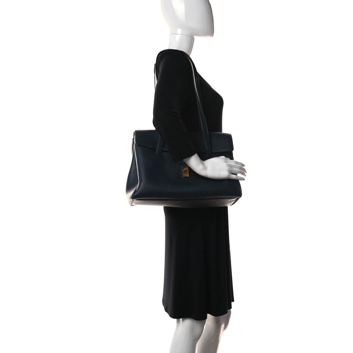 Celine Supple Grained Calfskin Medium Soft 16 Bag Navy Blue 2 of 10