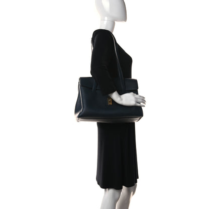 Celine Supple Grained Calfskin Medium Soft 16 Bag Navy Blue 2 of 10