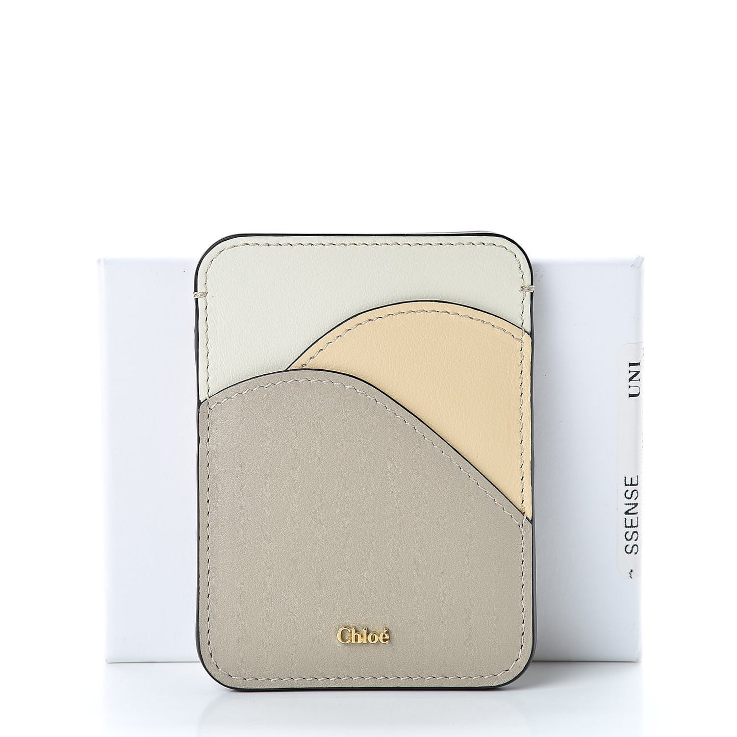 Smooth Calfskin Walden Card Holder Pastel Grey