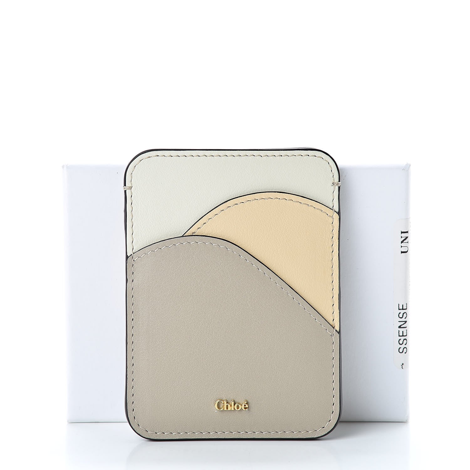 Chloe Smooth Calfskin Walden Card Holder Pastel Grey 9 of 9