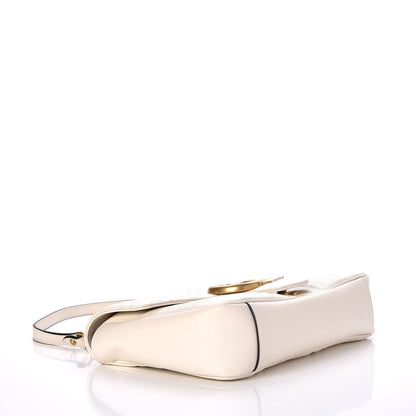 Gucci Calfskin Matelasse Medium GG Marmont Shoulder Bag White 4 of 6