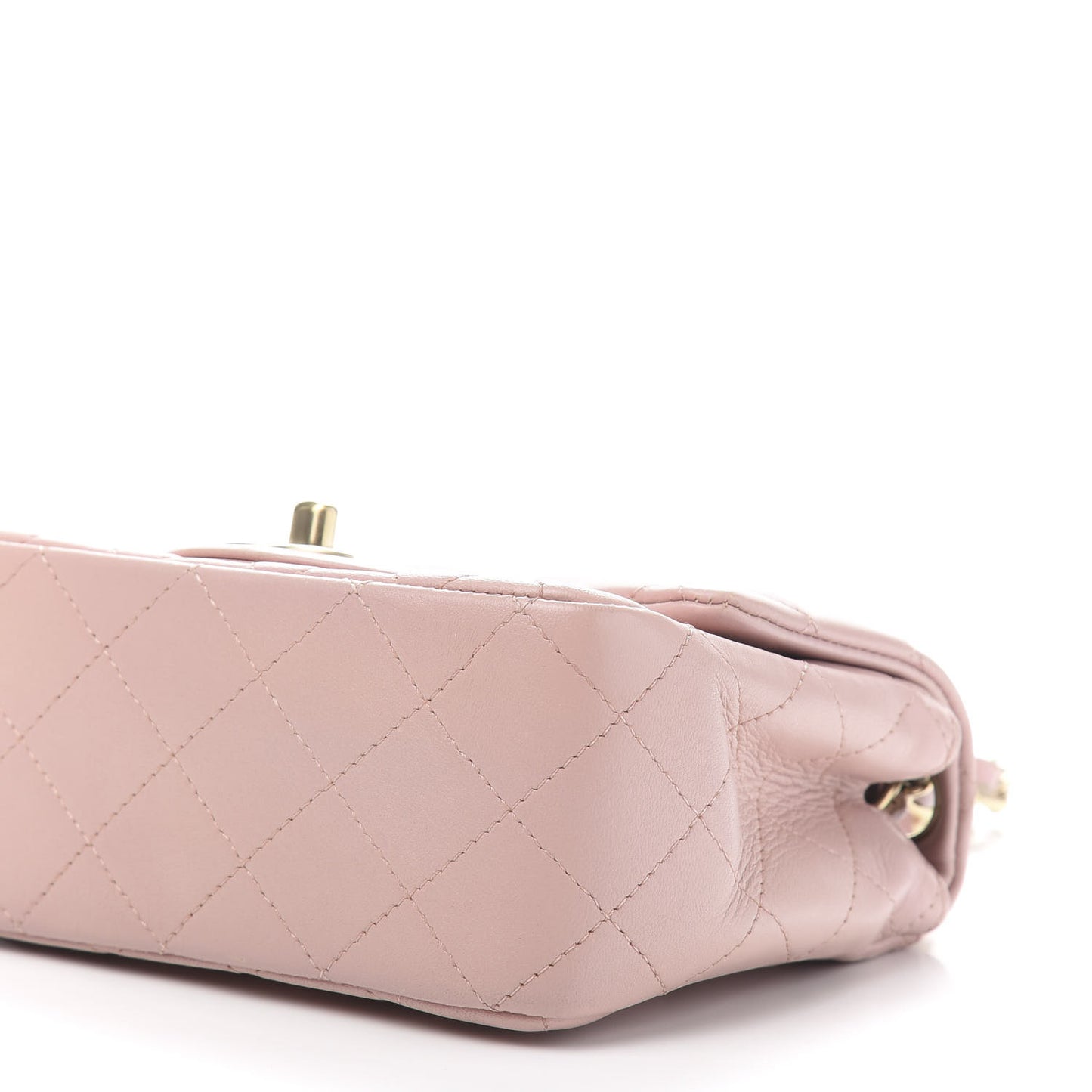 Lambskin Quilted Mini Square Flap Pink