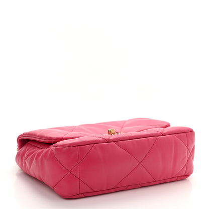 Chanel Lambskin Quilted Medium Chanel 19 Flap Dark Pink 4 of 11