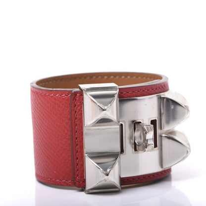 Hermes Epsom Collier de Chien CDC Bracelet S Rouge Casaque 2 of 5