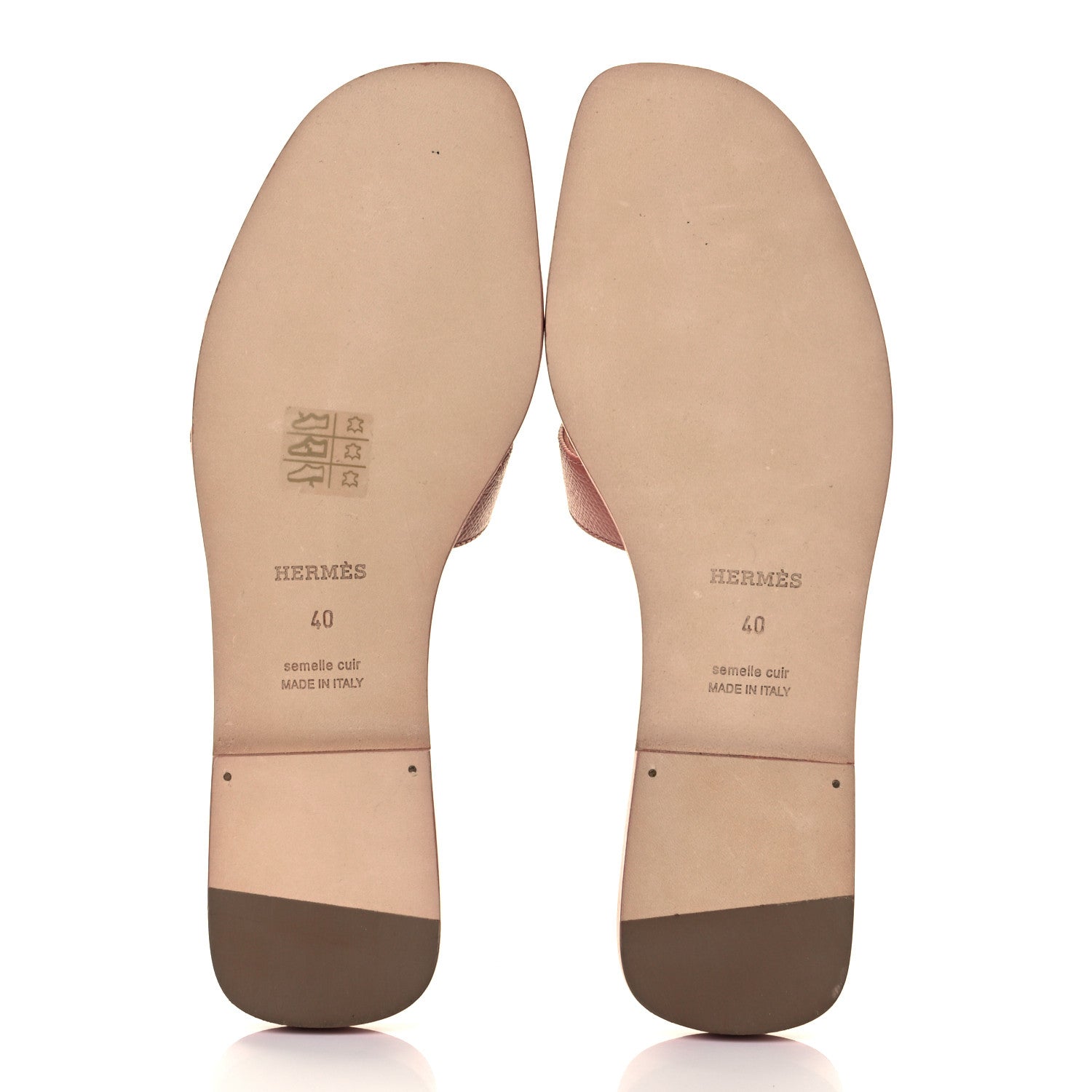 Hermes Epsom Oran Sandals 40 Rose Aube 5 of 8