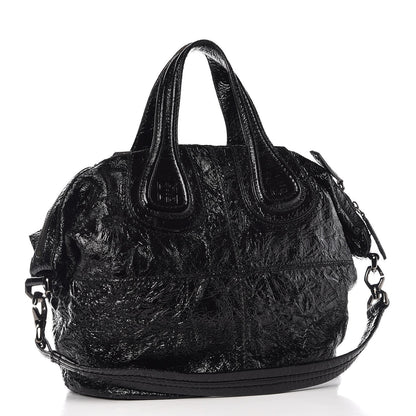 Givenchy Crinkled Patent Calfskin Small Nightingale Black 4 of 13