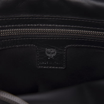MCM Crushed Calfskin Logo Crossbody Bag Black 11 of 18