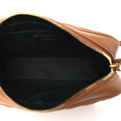 Saint Laurent Suede Matelasse Monogram Lou Camera Bag Cinnamon 5 of 11