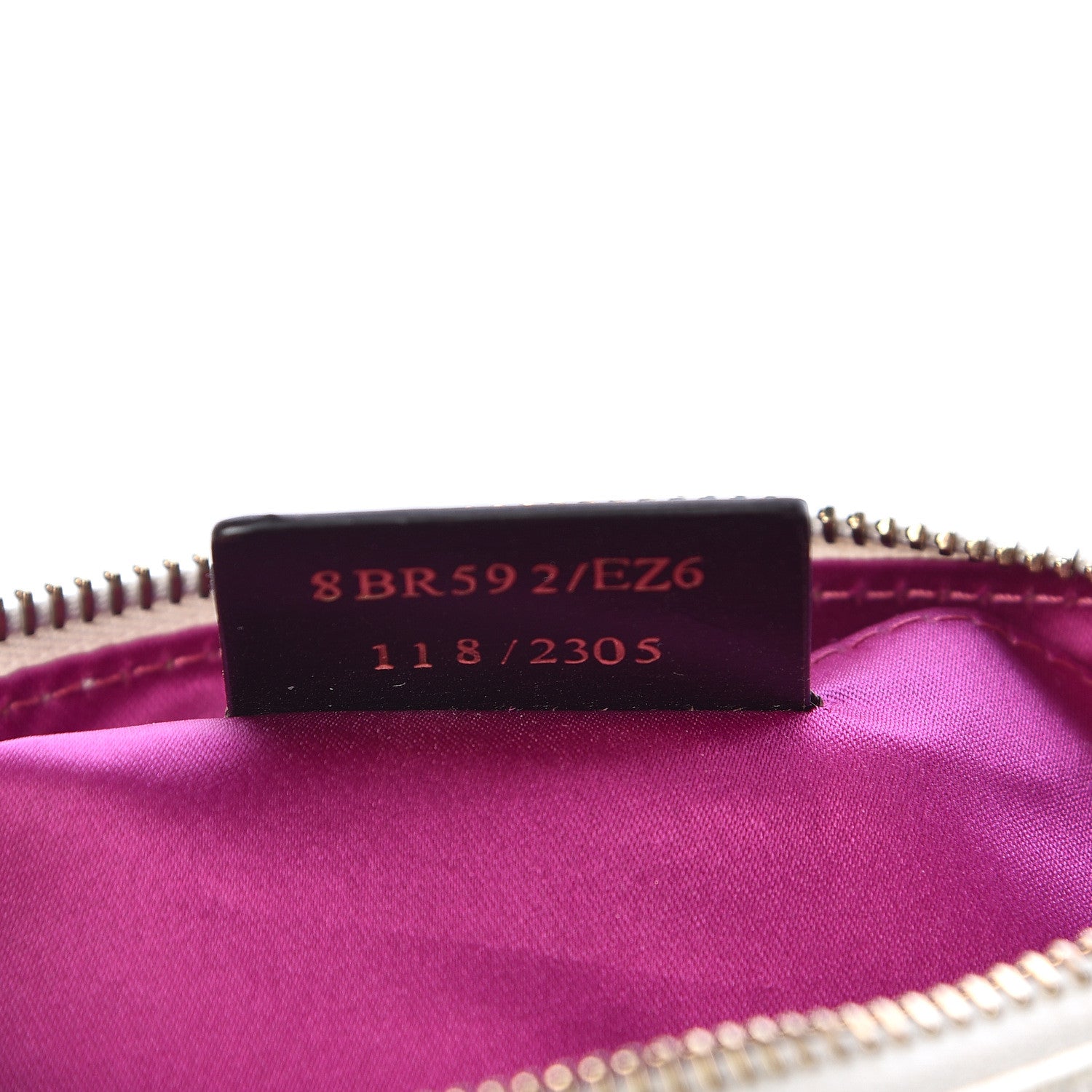 Fendi Zucca Spalmati Rose Ladybug Pochette White 7 of 11