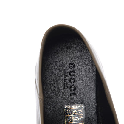 Gucci Lambskin Womens Brixton Horsebit Loafers 36.5 Mud 6 of 9