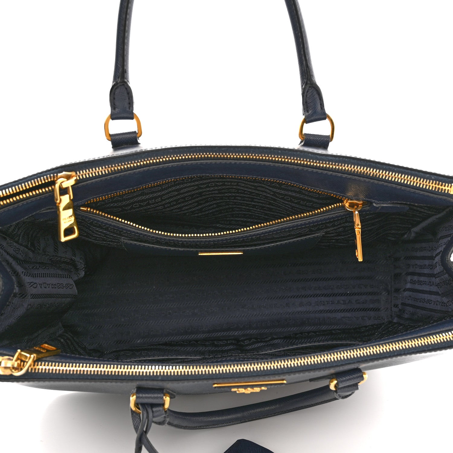 Prada Saffiano Medium Galleria Double Zip Tote Baltico 5 of 13
