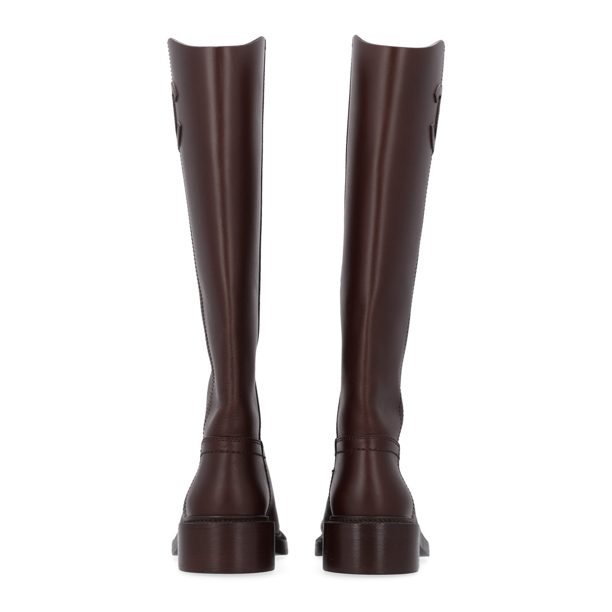 Calfskin Cap Toe CC Riding Boots 37 Dark Brown
