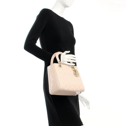 Christian Dior Patent Cannage Medium Lady Dior Light Pink 3 of 12