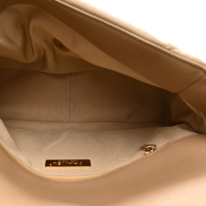 Chanel Lambskin Quilted Large Chanel 19 Flap Beige 5 of 10