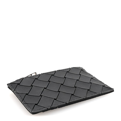 Bottega Veneta Rubber Nylon Intrecciato Zip Card Holder Black 4 of 7