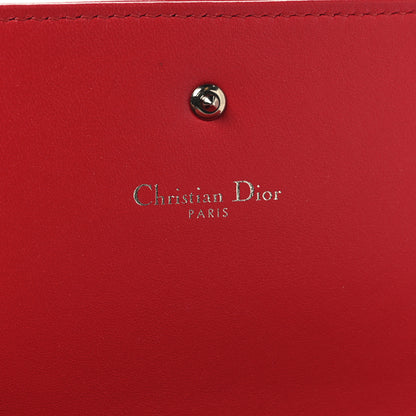 Christian Dior Grained Calfskin Diorama Croisiere Chain Wallet Red 6 of 10