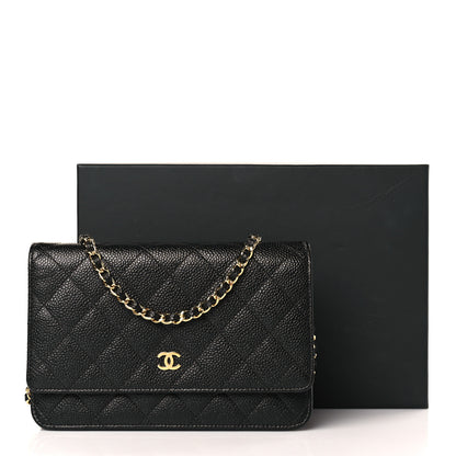 Chanel Caviar Quilted Wallet on Chain WOC Black 11 of 11