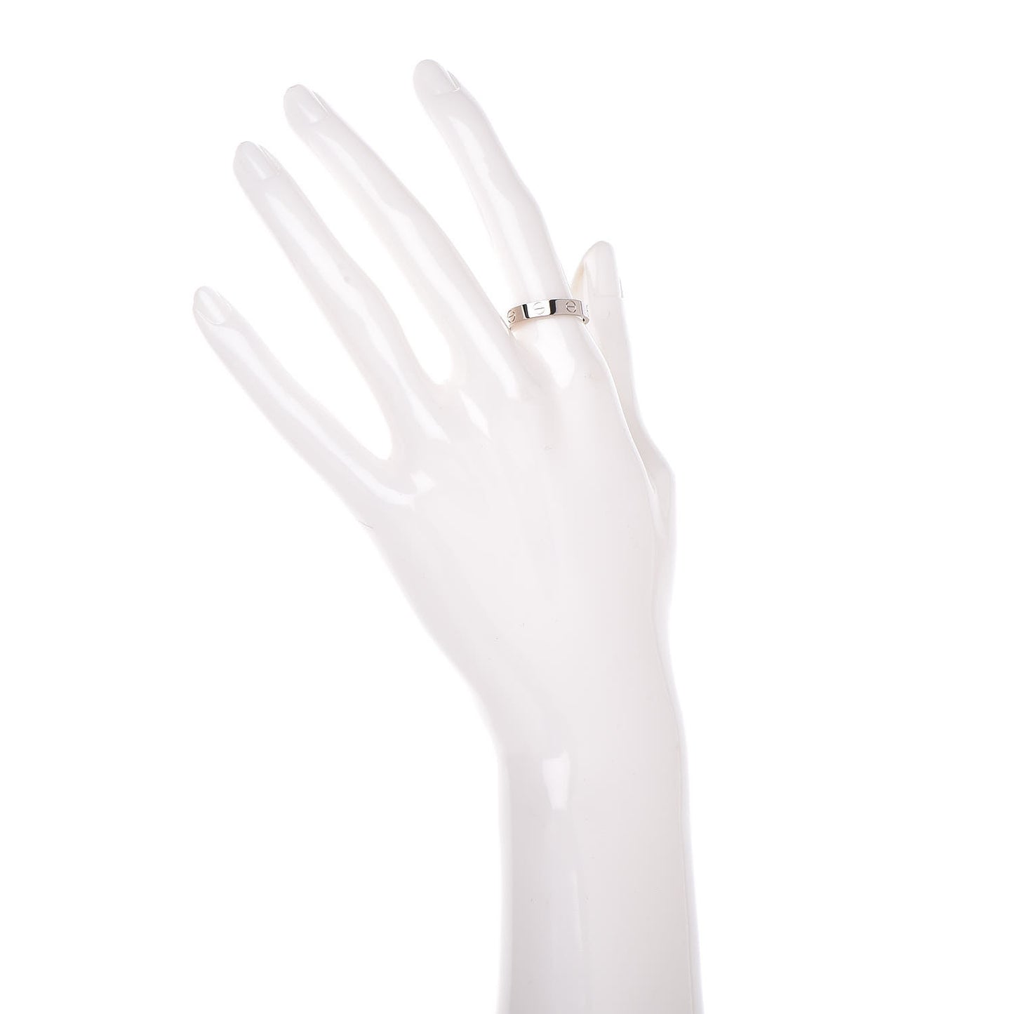 18K White Gold 3.5mm LOVE Wedding Band Ring 54 6.75