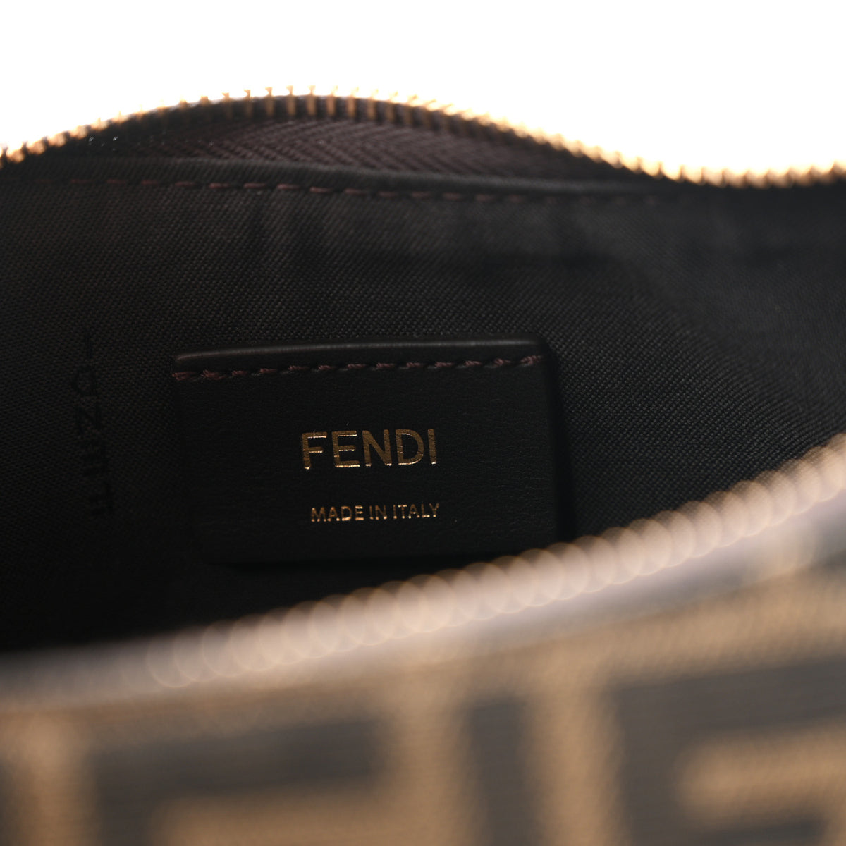 Fendi Fabric Jacquard Vitello Grace FF 1974 Small Fendigraphy Hobo Bag Tobacco Moro Ebano 6 of 10