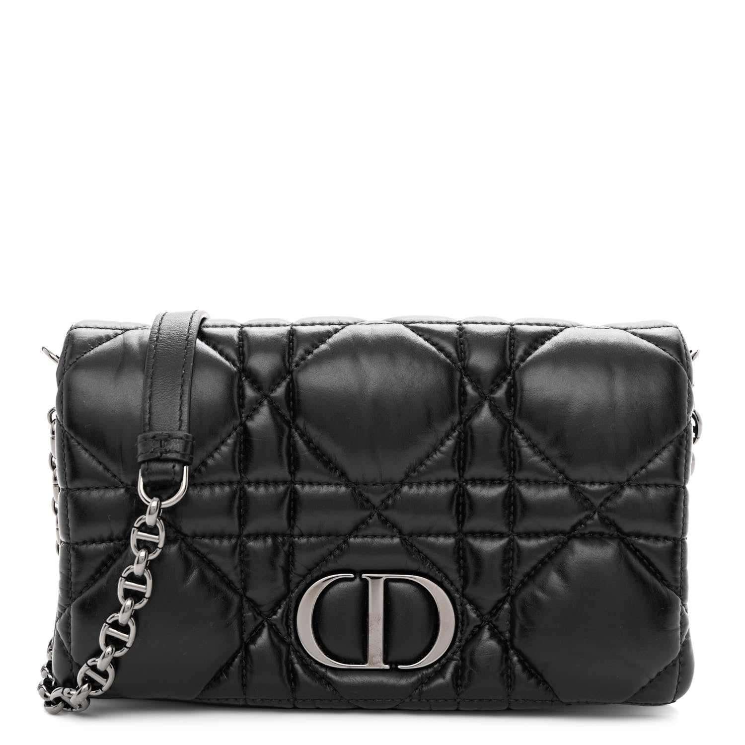 Christian Dior Calfskin Macrocannage Mini Caro Bag Black 1 of 11