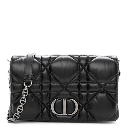 Christian Dior Calfskin Macrocannage Mini Caro Bag Black 1 of 11