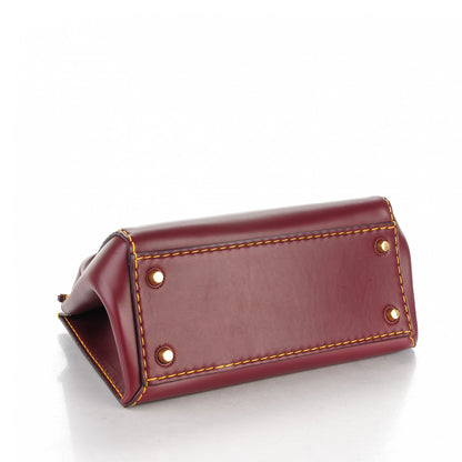 Celine Smooth Calfskin Small Edge Shoulder Bag Burgundy 4 of 7