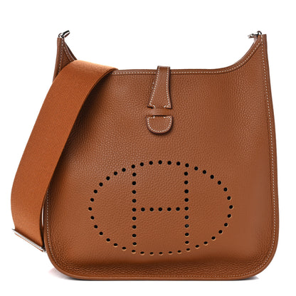 Hermes Taurillon Clemence Evelyne III PM Gold 1 of 11