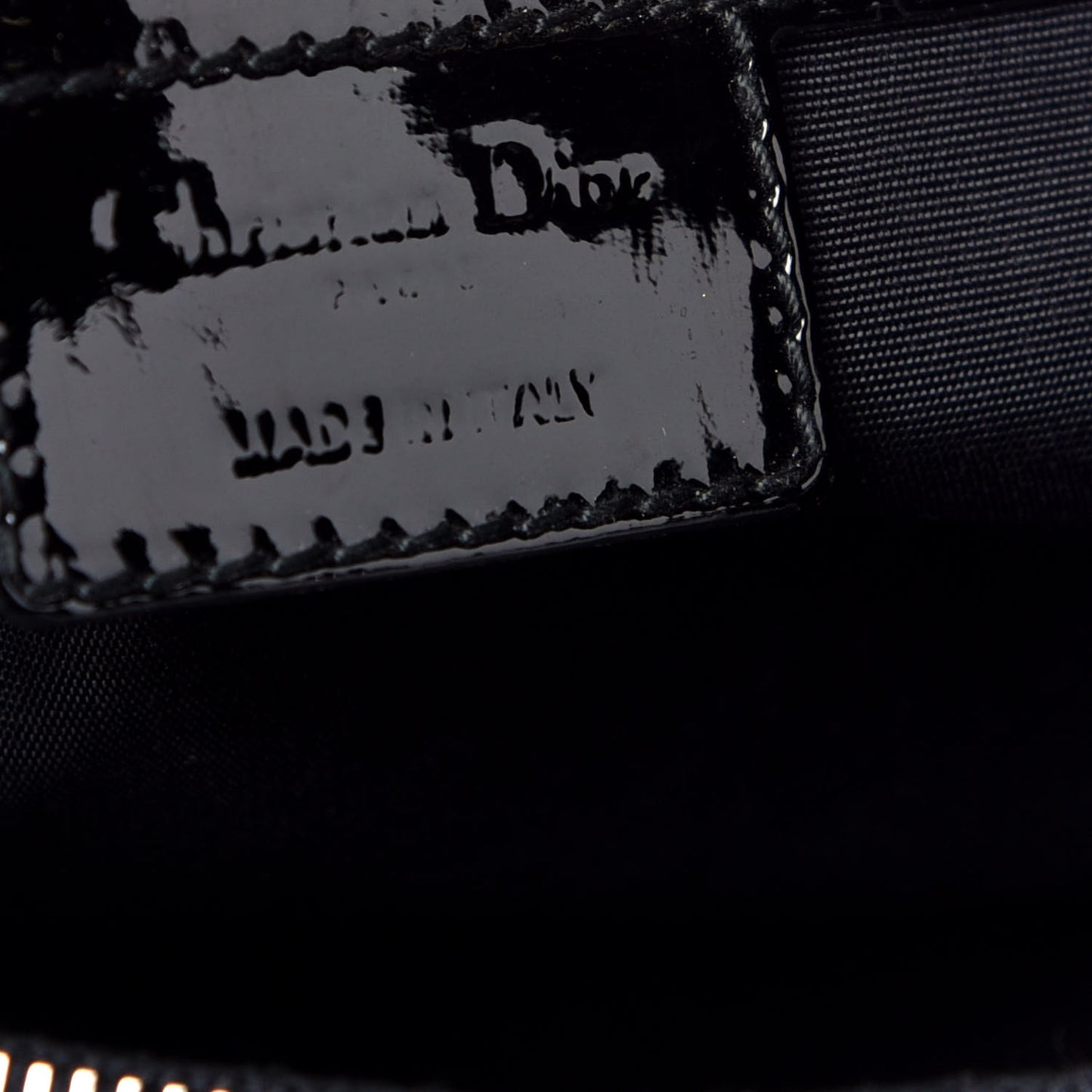 Patent Cannage Small Dior Soft Shopping Tote Black