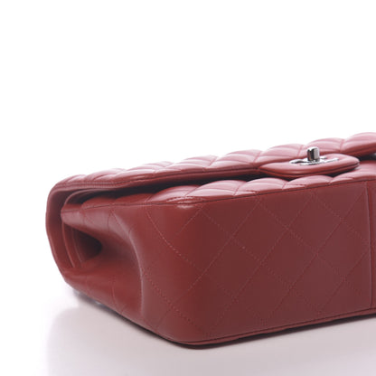 Chanel Lambskin Quilted Jumbo Double Flap Red 8 of 12