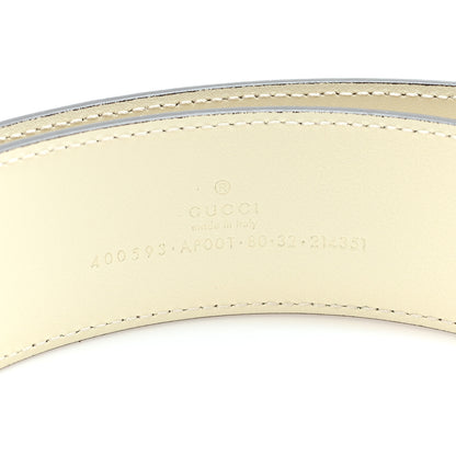 Gucci Calfskin Double G 40mm Belt 80 32 Mystic White 3 of 5