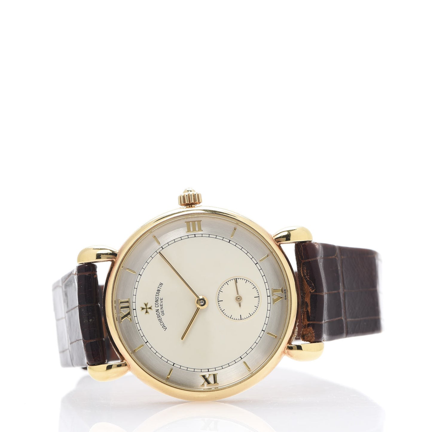 18K Yellow Gold Alligator 33mm Historiques Renaissance Manual Winding Watch 92884