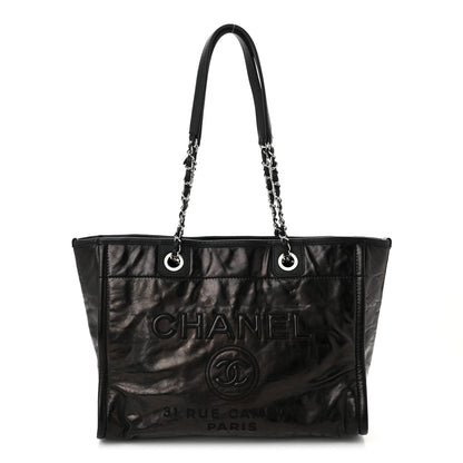 Chanel Glazed Calfskin Small Deauville Tote Black 1 of 10