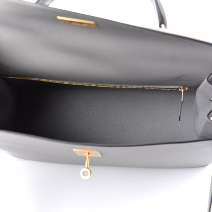 Hermes Epsom Kelly Sellier 35 Gris Mouette 5 of 9