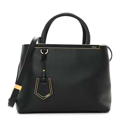Fendi Vitello Elite Petite 2Jours Tote Black 1 of 11