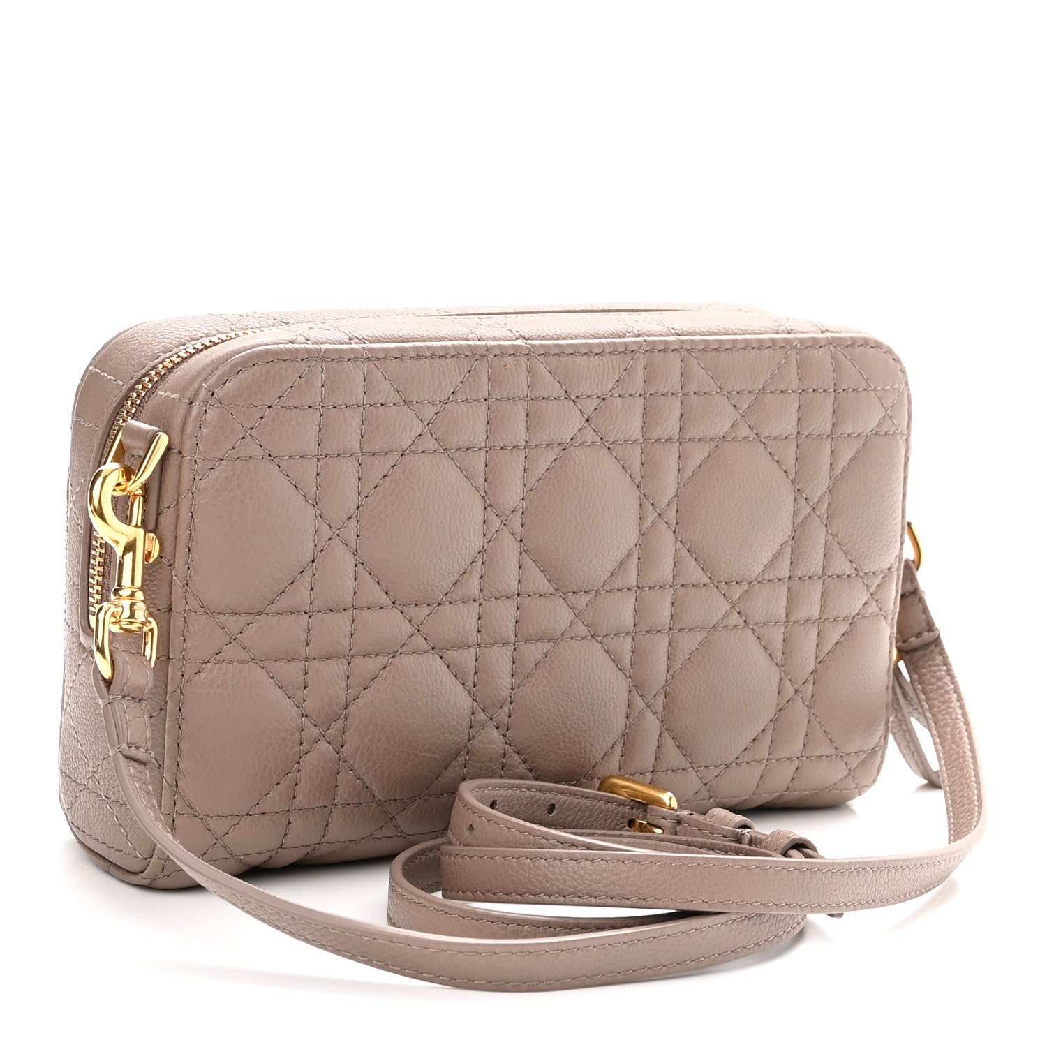 Christian Dior Supple Calfskin Caro Double Pouch Warm Taupe 3 of 10