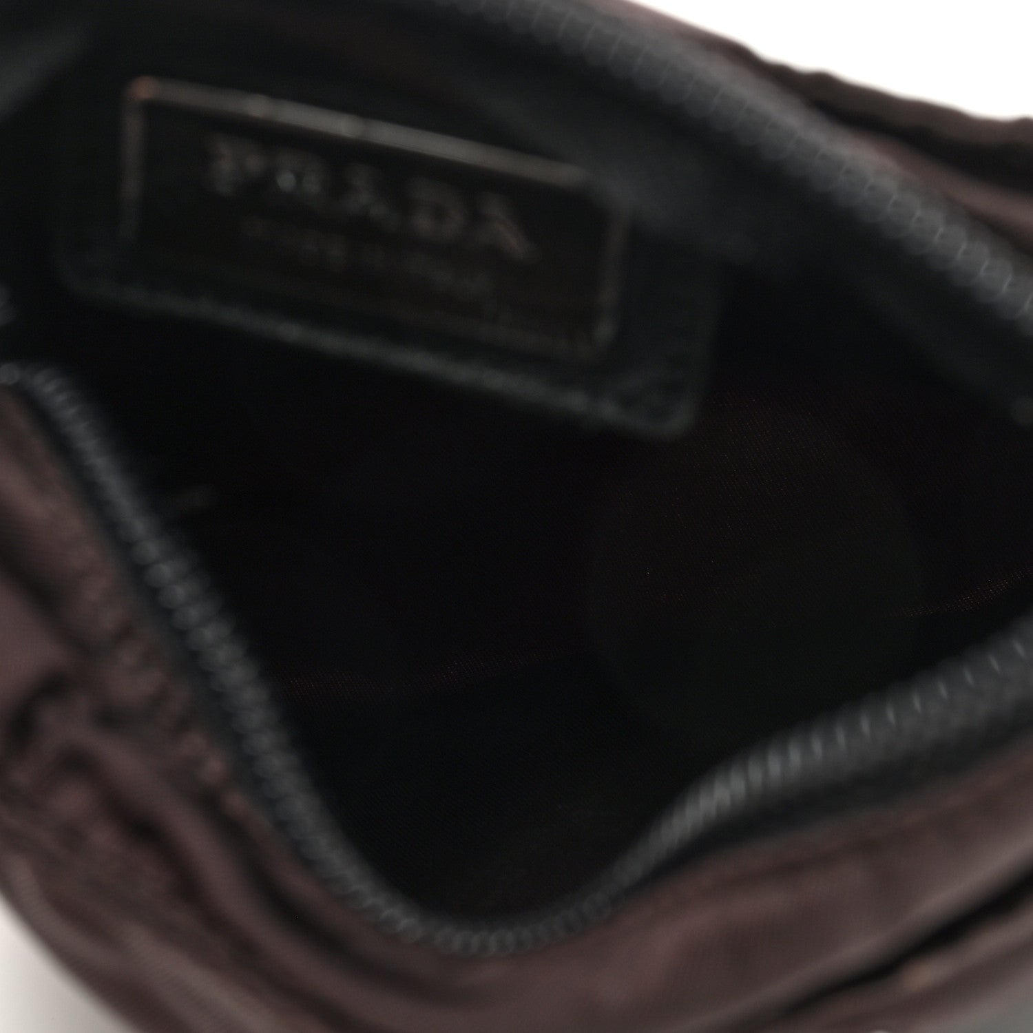 Prada Tessuto Nylon Small Flat Messenger Bag Brown 5 of 9