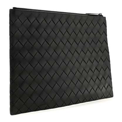 Bottega Veneta Nappa Intrecciato Flat Zip Pouch Black 3 of 9