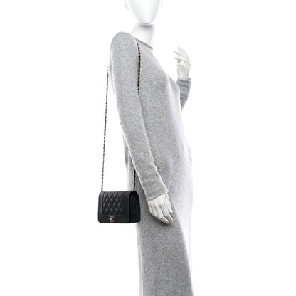 Chanel Caviar Quilted Vintage Mademoiselle Wallet On Chain WOC Black 2 of 9