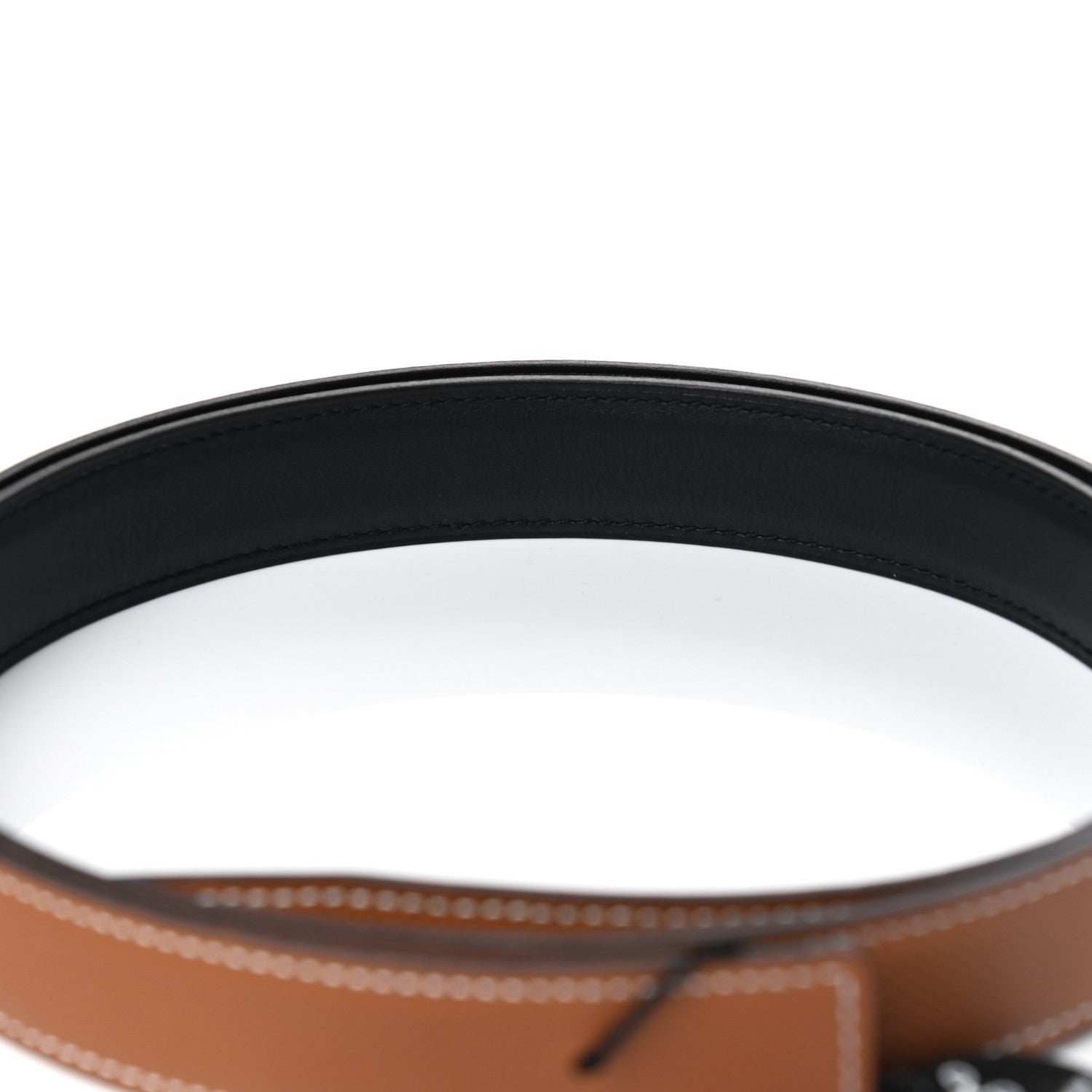 Hermes Epsom Swift 24mm H Belt 95 Gold Black 7 of 7