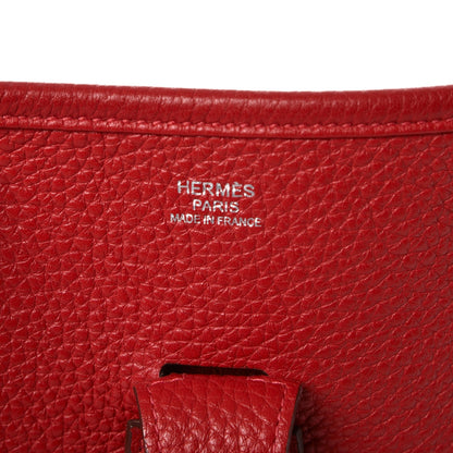 Hermes Taurillon Clemence Evelyne III PM Rouge Casaque 6 of 8