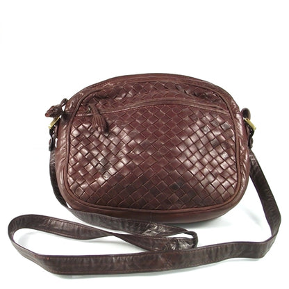 Bottega Veneta Vintage Woven Leather Shoulder Bag Ebano 1 of 9
