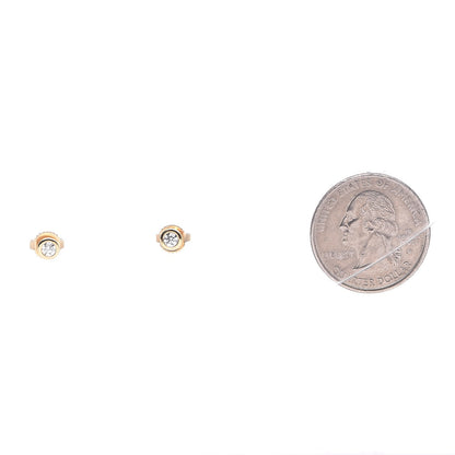 Tiffany 18K Yellow Gold Diamond .16ctw Elsa Peretti Diamonds By The Yard Earrings 2 of 6