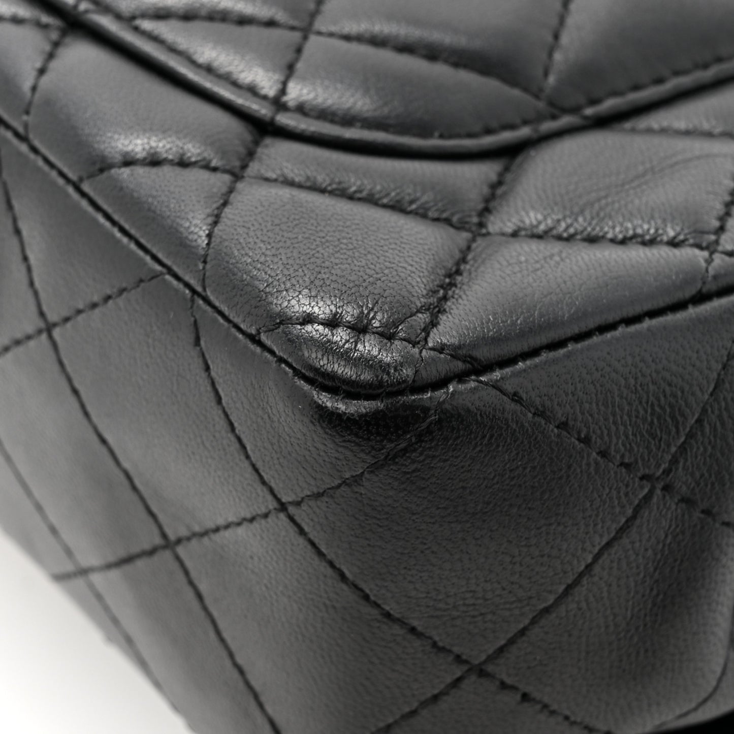 Lambskin Quilted Mini Coco Charms Rectangular Flap Black
