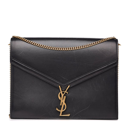 Saint Laurent Smooth Calfskin Monogram Cassandra Clasp Black 1 of 15