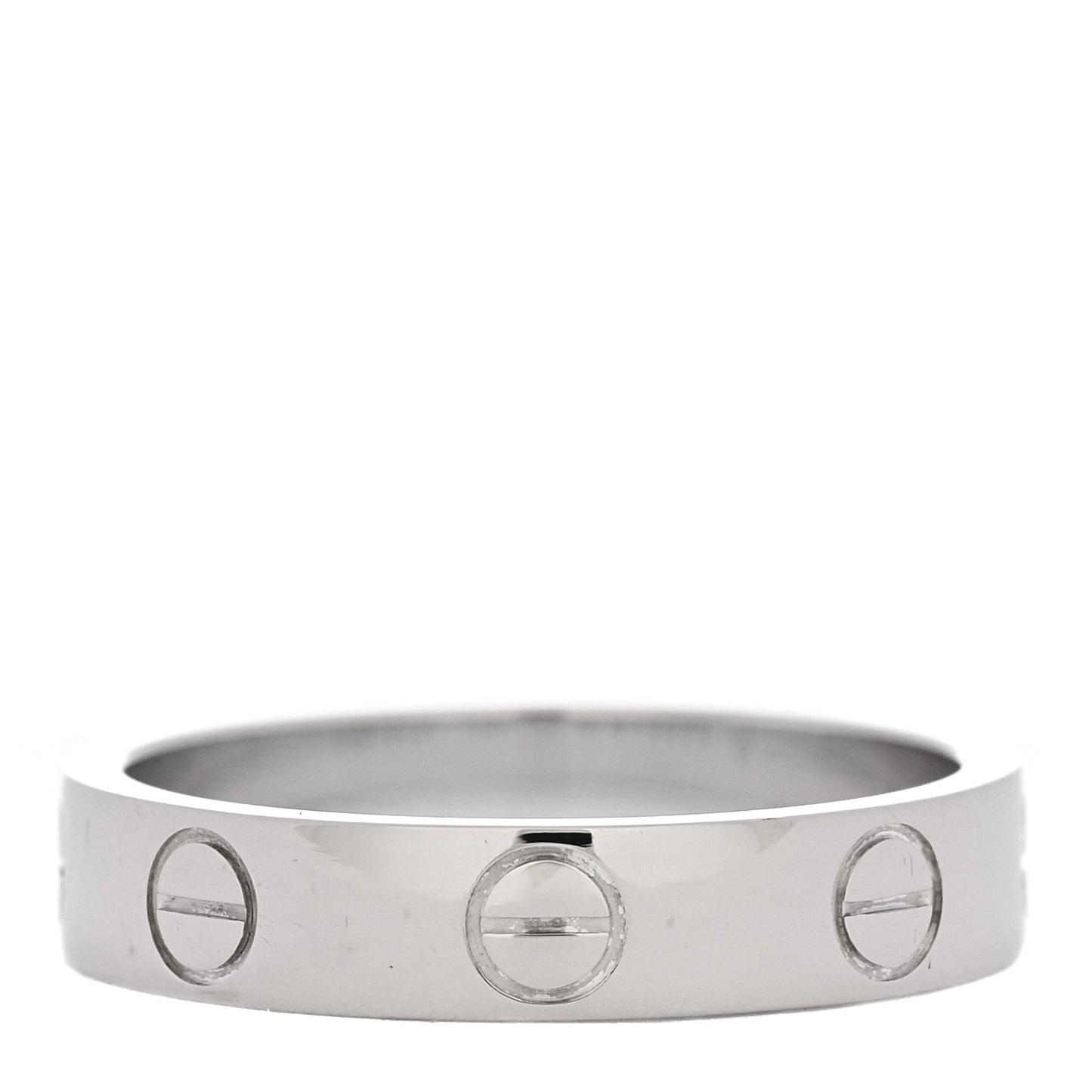 18K White Gold 3.5mm LOVE Wedding Band Ring 48 4.5