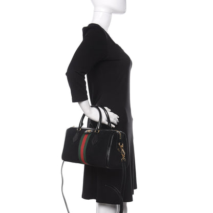 Gucci Suede Patent GG Web Medium Ophidia Boston Black 2 of 10