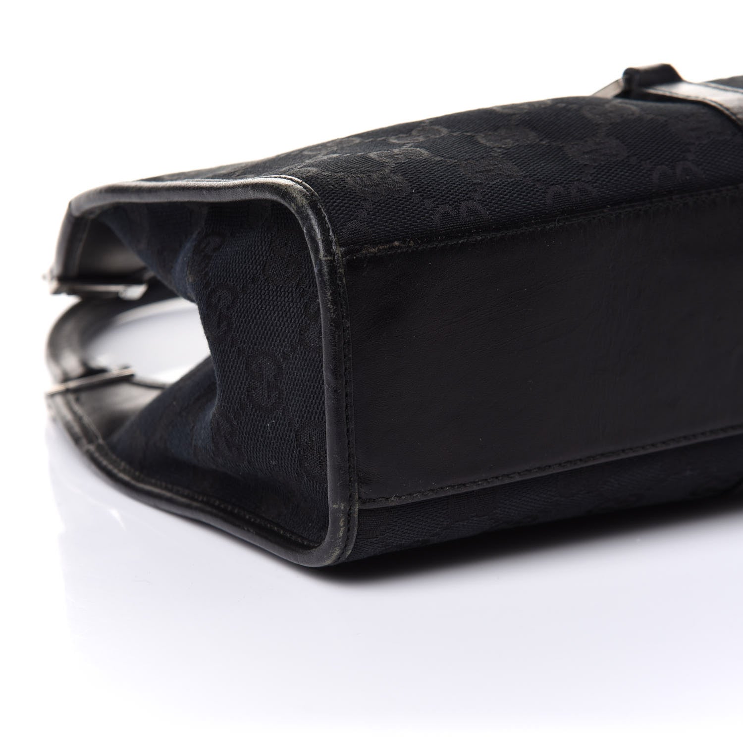 Gucci Monogram Bardot Shoulder Bag Black 8 of 10