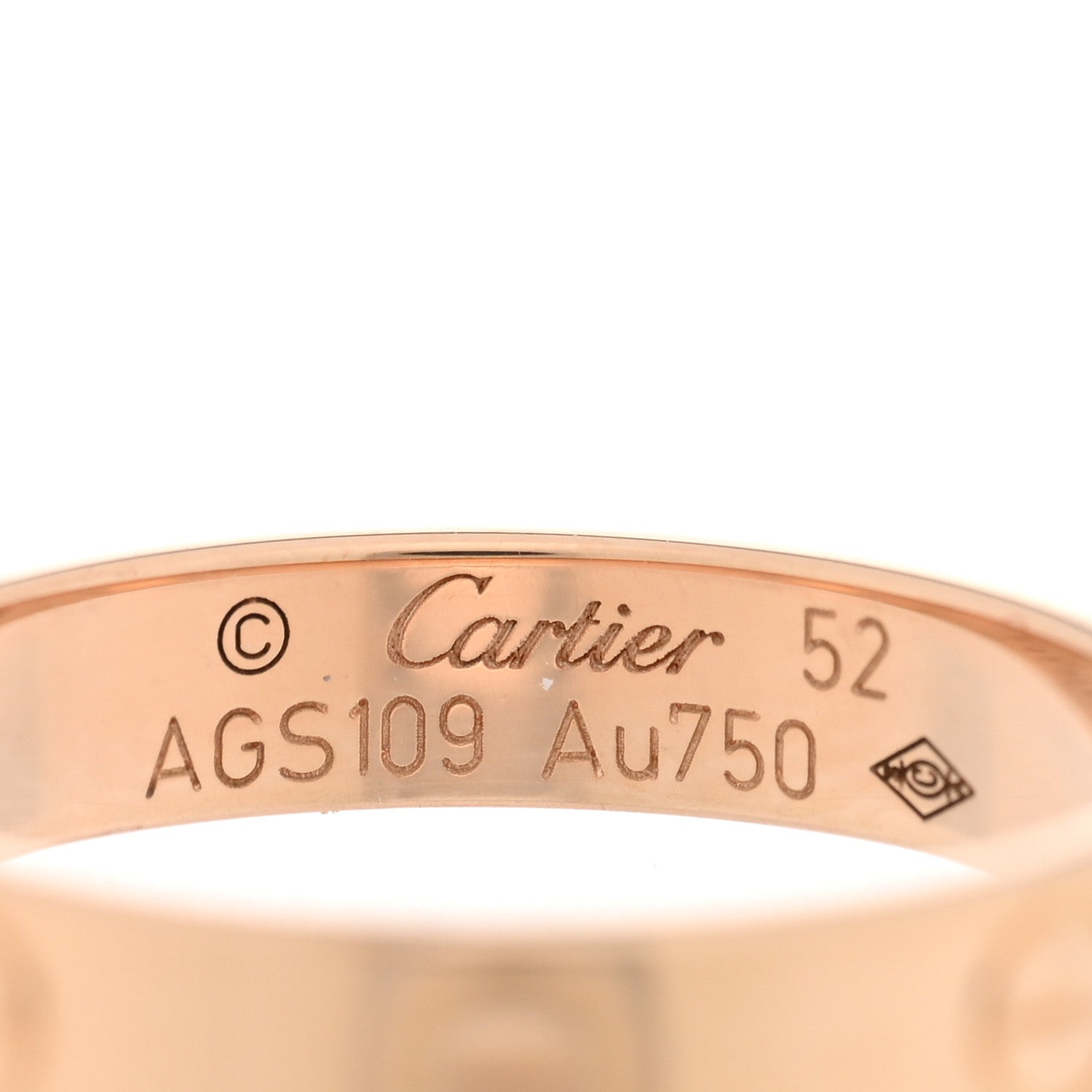 Cartier 18K Pink Gold 3.5mm LOVE Wedding Band Ring 52 6 4 of 4