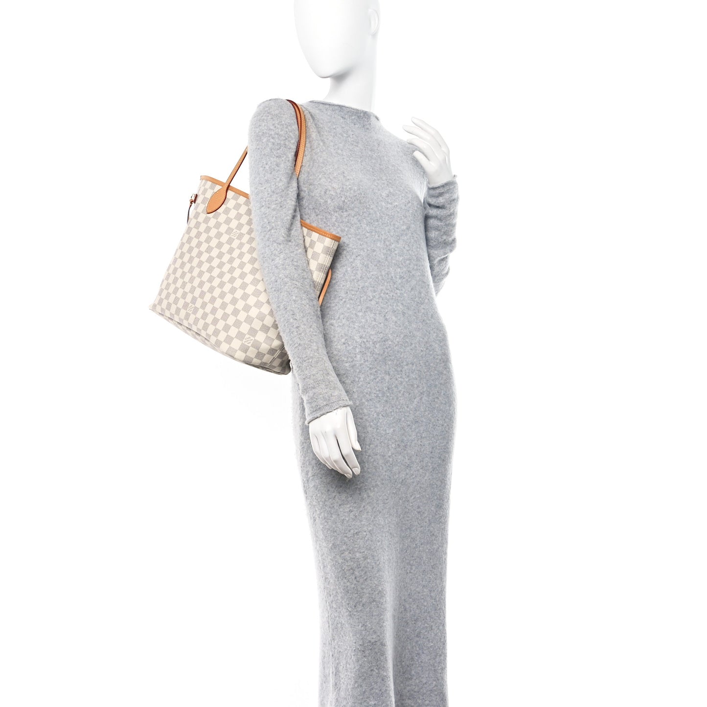 Damier Azur Neo Neverfull MM Rose Ballerine