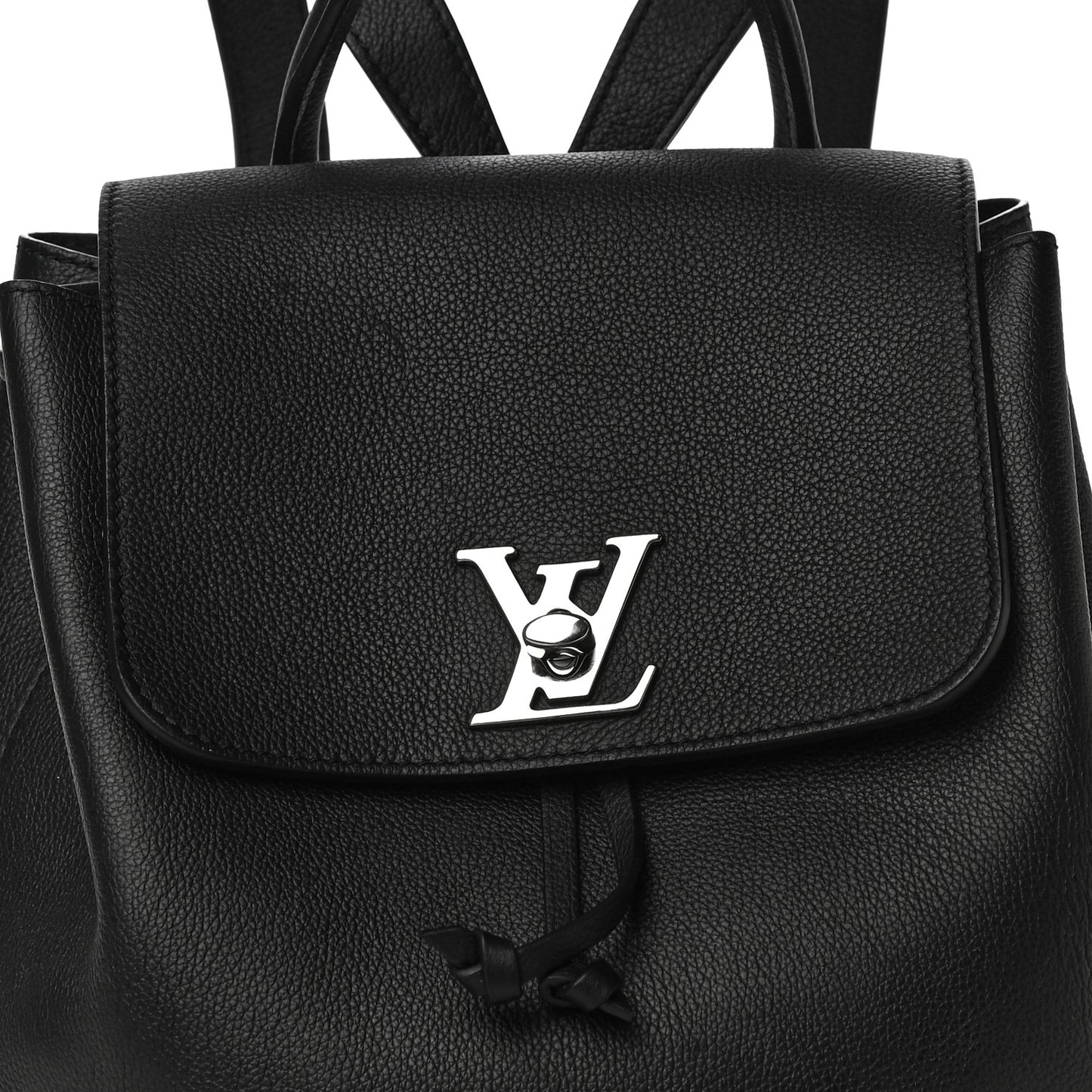 Calfskin Lockme Backpack Black